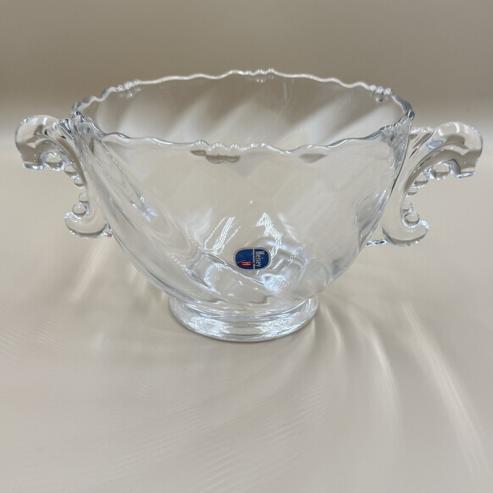 Heisey Waverly Pattern Ice Bucket Clear Vintage Crystal 1950s Elegant Luxury
